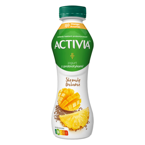 Activia Mango Pineapple and Flax Flavour Yogurt Drink 280g